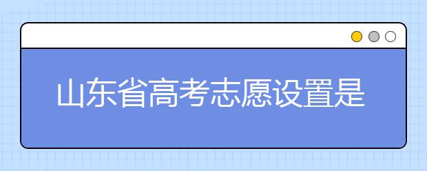 山東省高考志愿設(shè)置是什么？山東高考志愿怎么填？